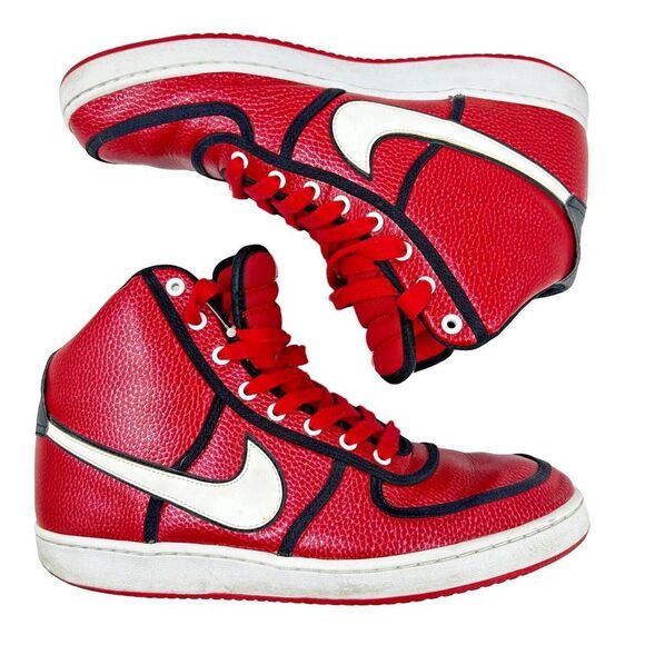Nike Vandal High University Red Black White Sneakers 621187-600 Men's Size 12 - Picture 1 of 7